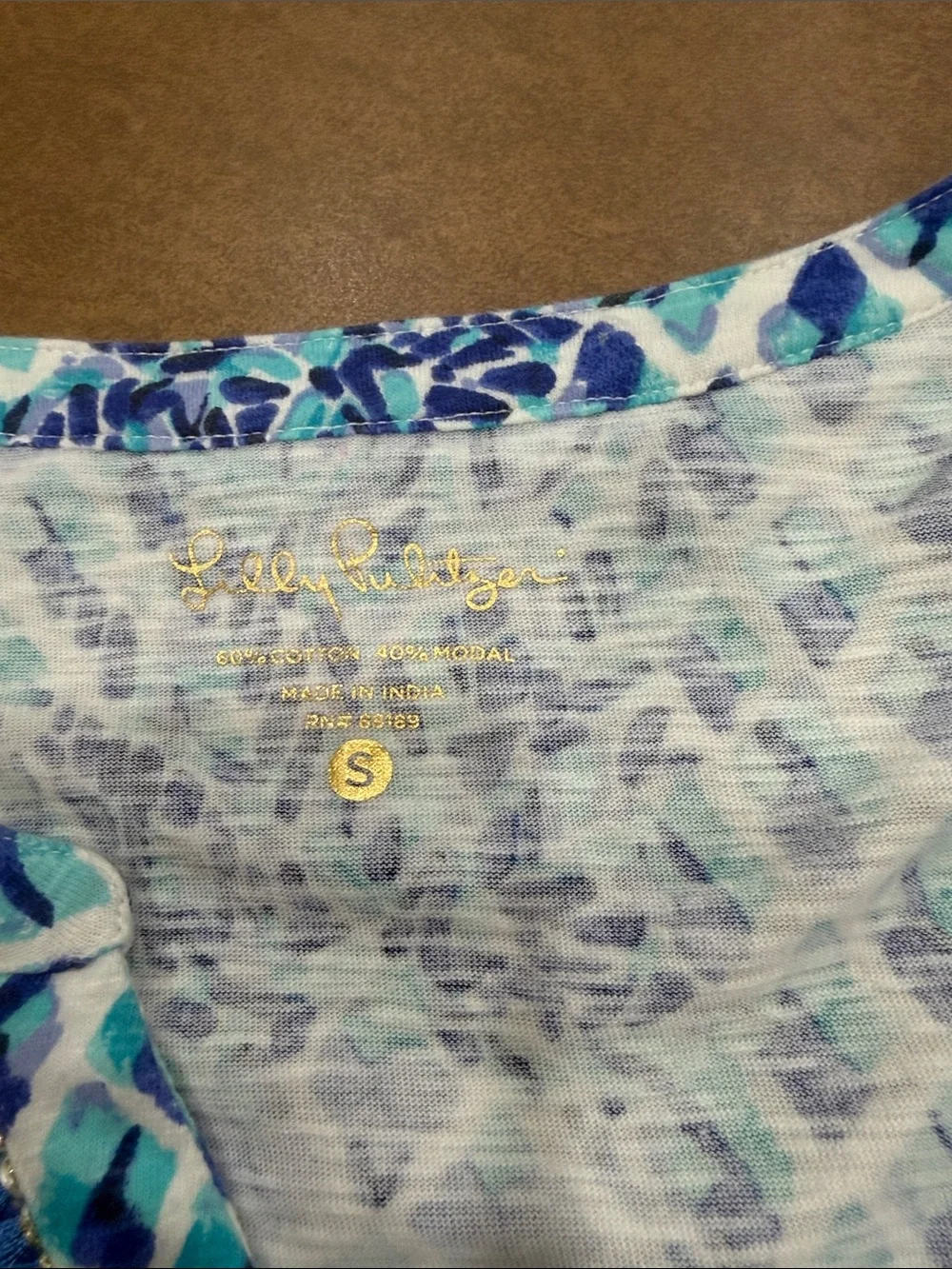 Lilly Pulitzer Costal Pineapple Blue & Teal Mosaic Midi Dress Size S